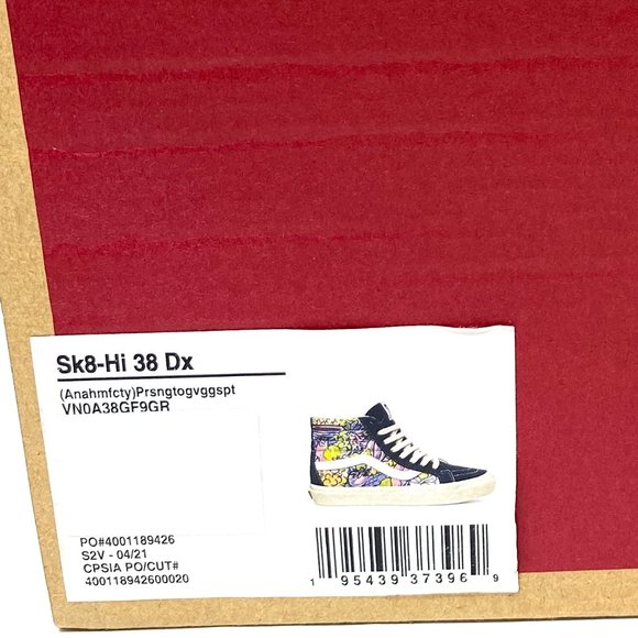 Vans Sk8 Hi 38 Dx Black Men's Skateboarding High Top Suede Canvas VN0A38GF9GR - Picture 10 of 11